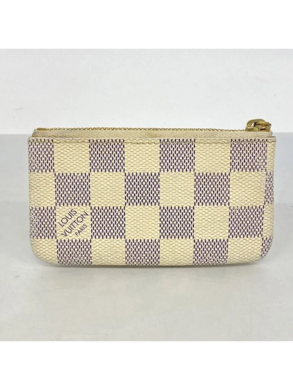 Louis Vuitton Coin Case Damier Azur Pochette Cles White